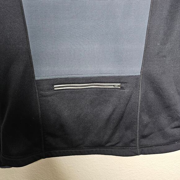 L.L. Bean Hooded full zip sweater black and gray color block pink zip Size M - Picture 7 of 9